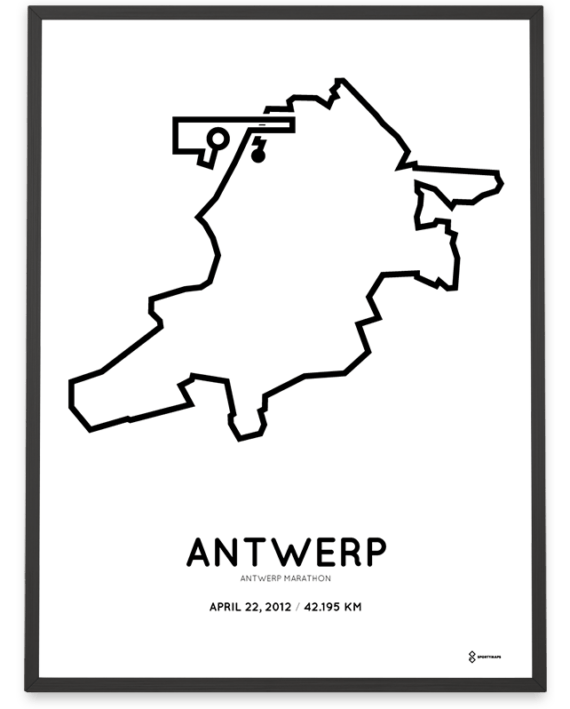 2012 Antwerp marathon course poster