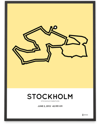 2012 Stockholm marathon course poster