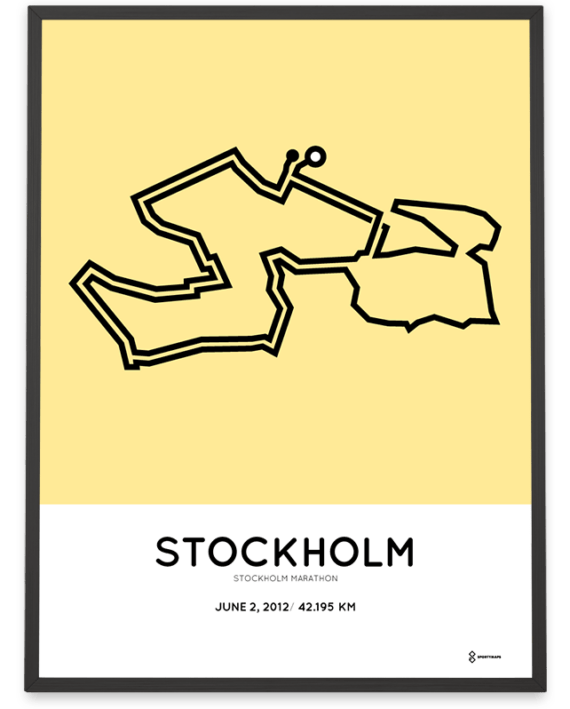 2012 Stockholm marathon course poster