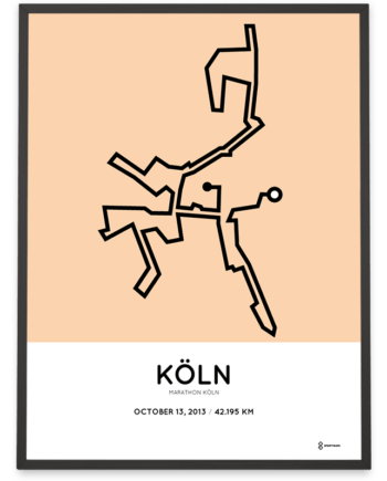 2013 Köln marathon strecke print