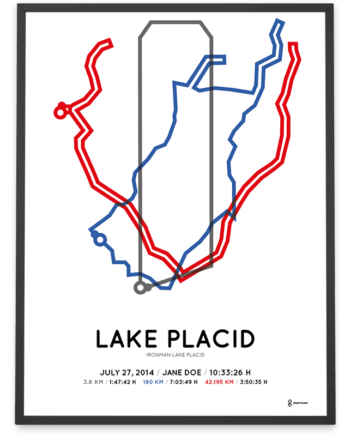 2014 Ironman Lake Placid course poster