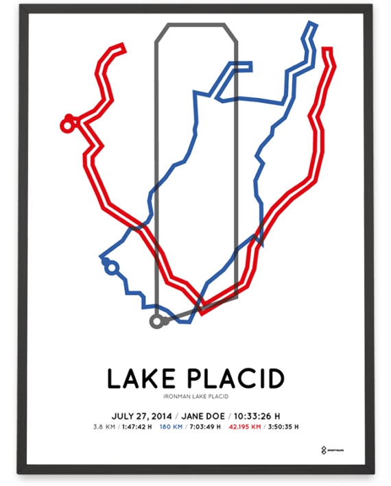 2014 Ironman Lake Placid course poster