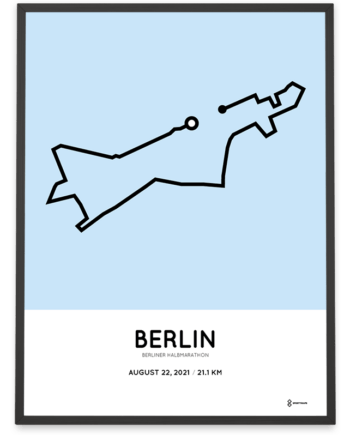 2021 Berlin Half marathon route poster