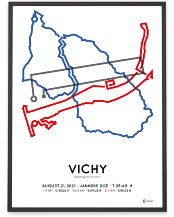 2021 Ironman 70.3 Vichy parcours poster