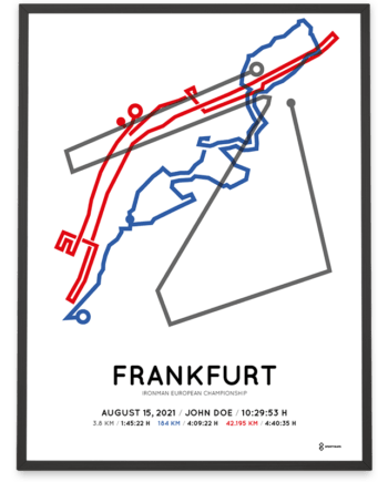 2021 Ironman European Championship Frankfurt course poster