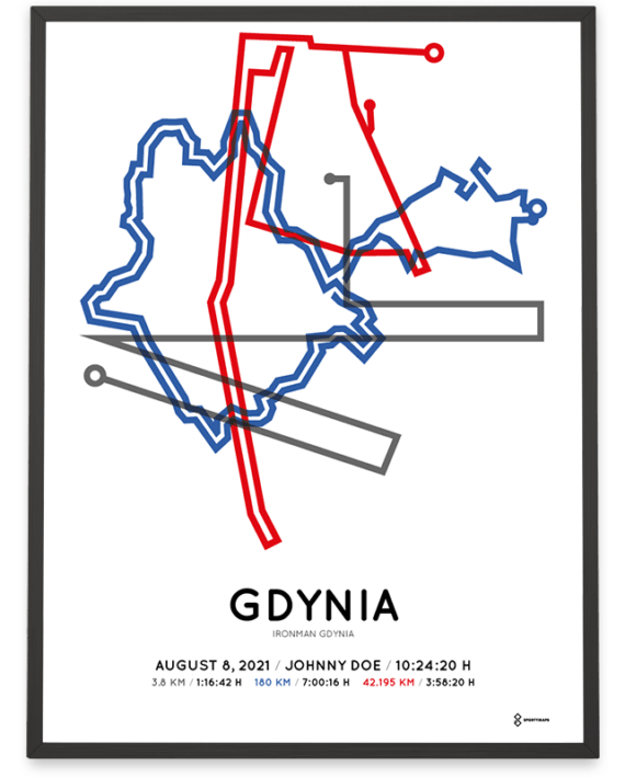 2021 Ironman Gdynia Sportymaps course poster