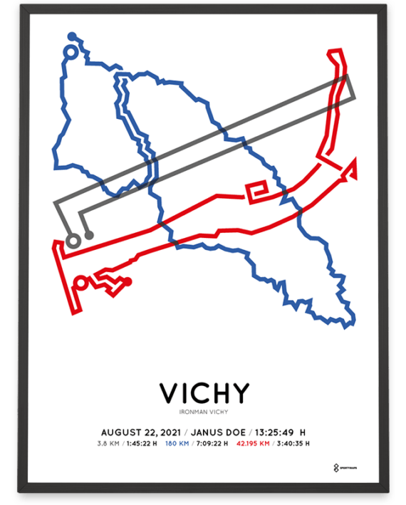 2021 Ironman Vichy parcours print