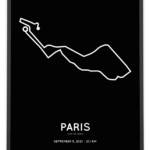 2021 Paris half marathon sportymaps course poster