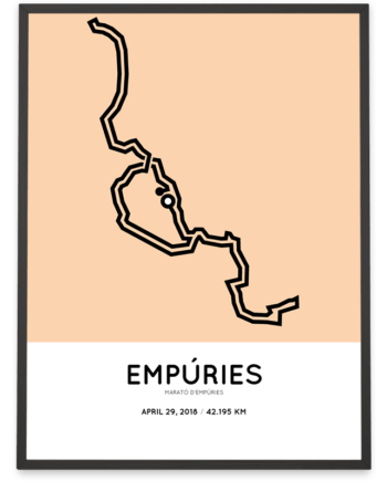 2018 Empúries marathon course poster