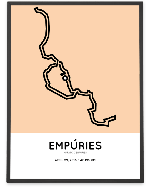 2018 Empúries marathon course poster
