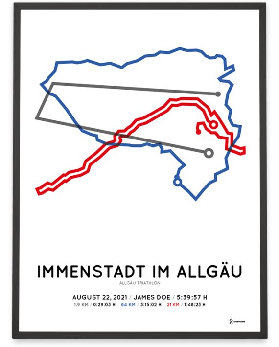 2021 Allgäu traithlon strecke poster
