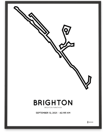 2021 Brighton Marathon course poster