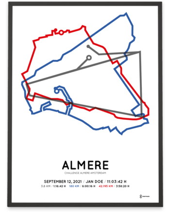 2021 Challenge Almere-Amsterdam route poster