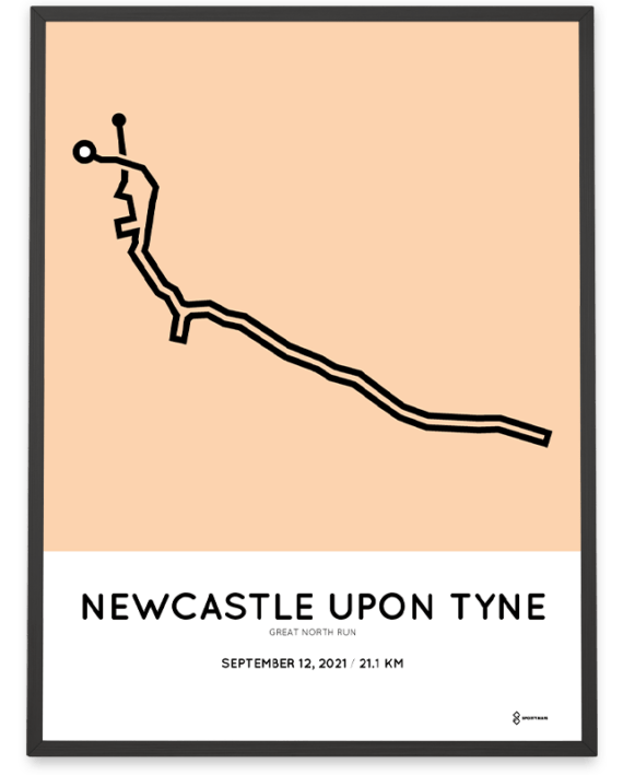 2021 Great North Run course poster