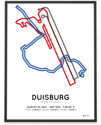 2021 Ironman 70.3 Duisburg course poster