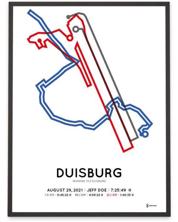 2021 Ironman 70.3 Duisburg course poster