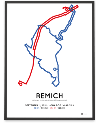 2021 Ironman 70.3 Luxembourg course poster