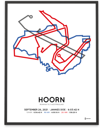 2021 Ironman 70.3 Westfriesland route poster