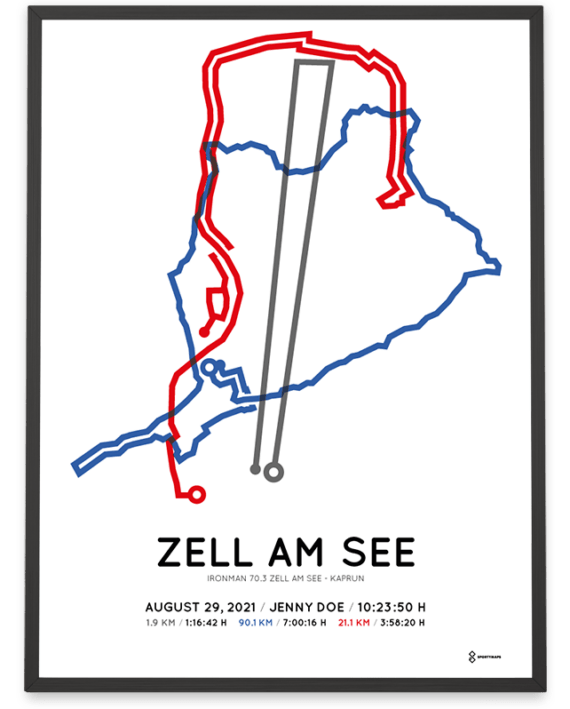 2021 Ironman 70.3 Zell-am-See Kaprun course poster