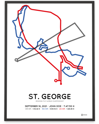 2021 Ironman 70.3 World Chamiponship St. George course poster