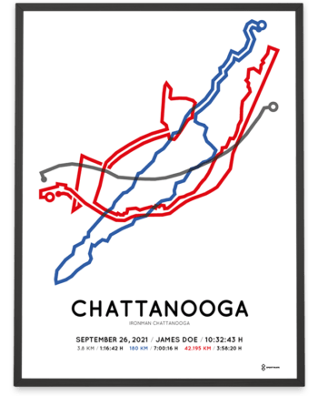 2021 Ironman Chattanooga course poster