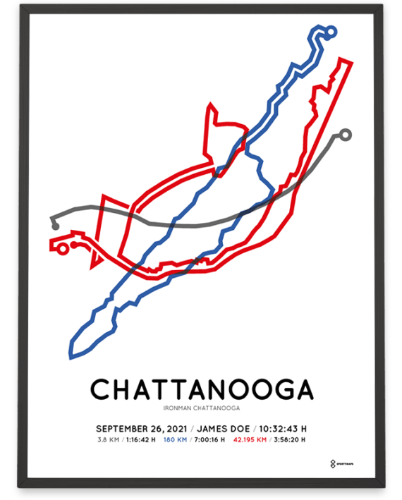 2021 Ironman Chattanooga course poster