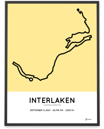 2021 Jungfrau marathon course poster