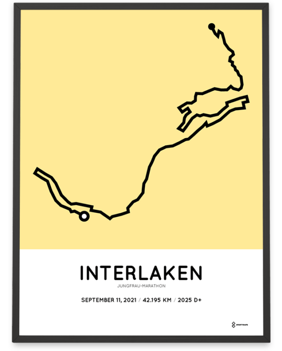 2021 Jungfrau marathon course poster