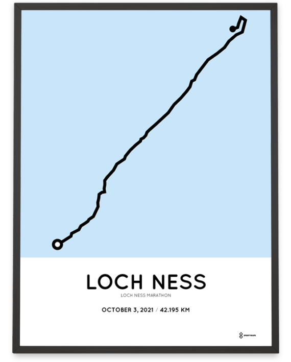 2021 Loch Ness Marathon course poster