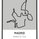 2021 Rock n Roll Madrid Maraton course poster