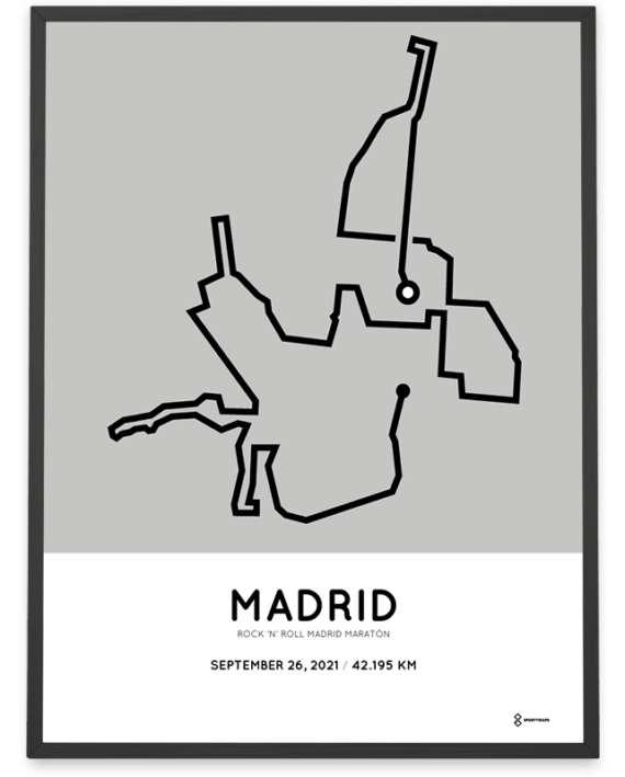 2021 Rock n Roll Madrid Maraton course poster