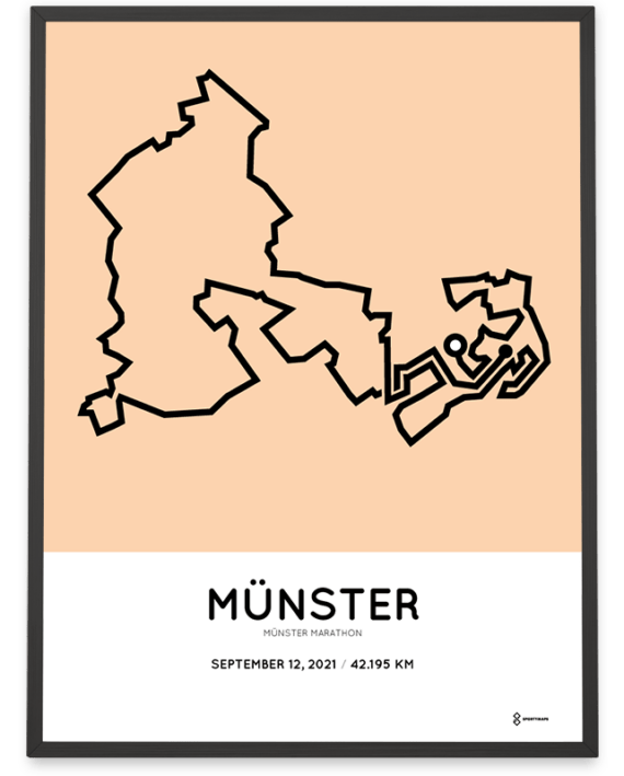 2021 Münster marathon strecke poster