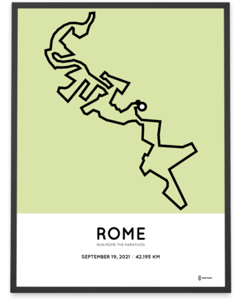 2021 Run Rome the Marathon course poster