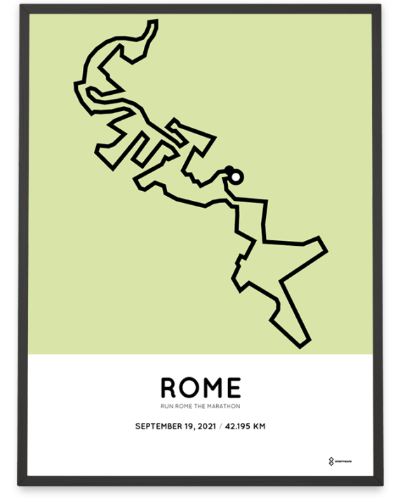 2021 Run Rome the Marathon course poster