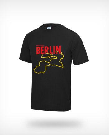 Berlin marathon running shirt man black