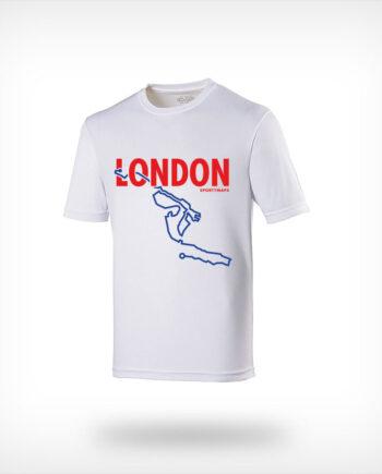 London marathon running shirt man white