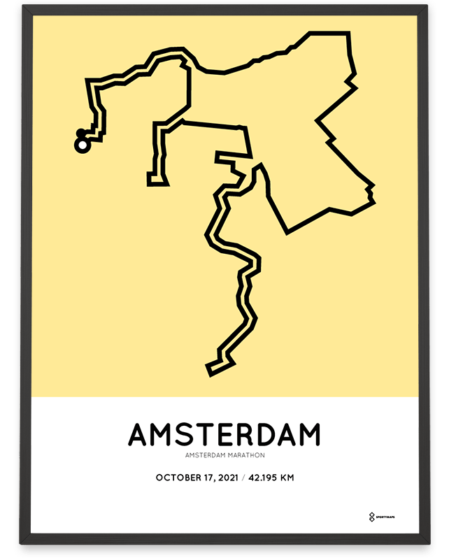 2021 Amsterdam marathoner map