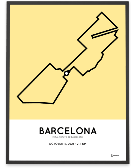 2021 mitja marato de Barcelona sportymaps poster