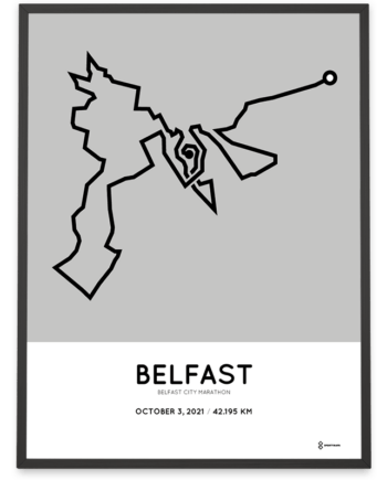2021 Belfast marathonermap print
