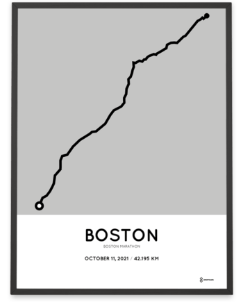 2021 Boston marathoner map Sportymaps