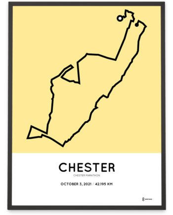 2021 Chester marathon course poster