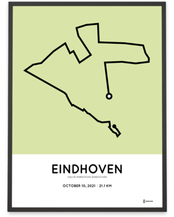 2021 Halve MArathon Eindhoven Sportymaps parcours poster