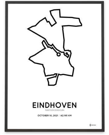 2021 Eindhoven marathon route poster Sportymaps