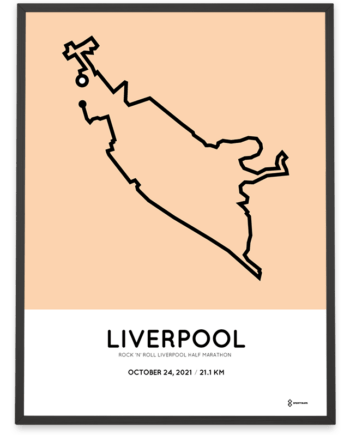 2021 Liverpool half marathon course poster