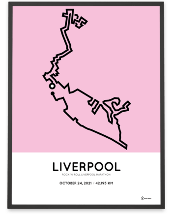 2021 Liverpool marathon course poster