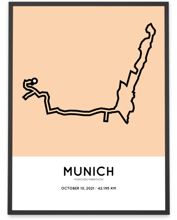 2021 München marathon strecke poster