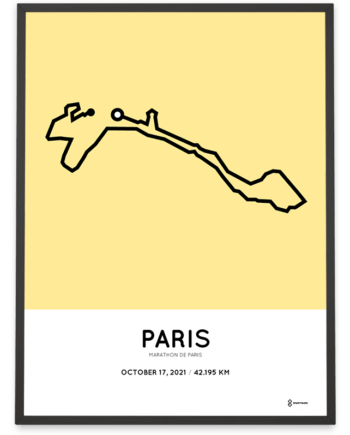 2021 Marathon de Paris Sportymaps parcours poster