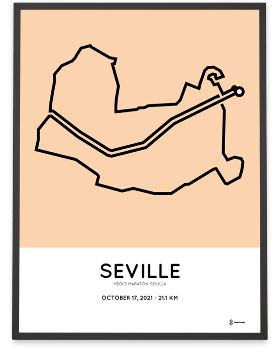 2021 Seville half marathon course poster
