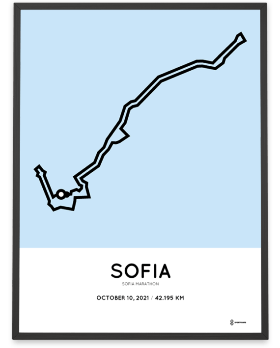 2021 Sofia Marathon course poster