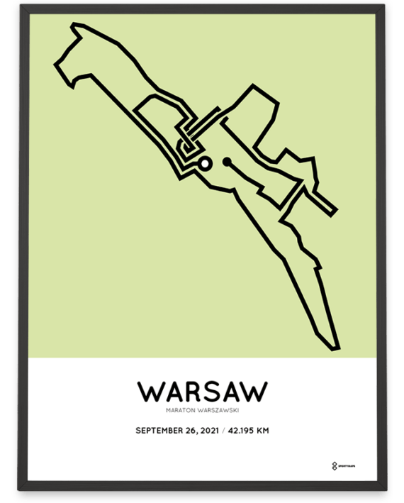 2021 Warsaw maraton course poster